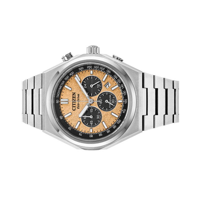 Citizen Zenshin Super Titanium Chronograph with Salmon Dial #CA4610-85Z
