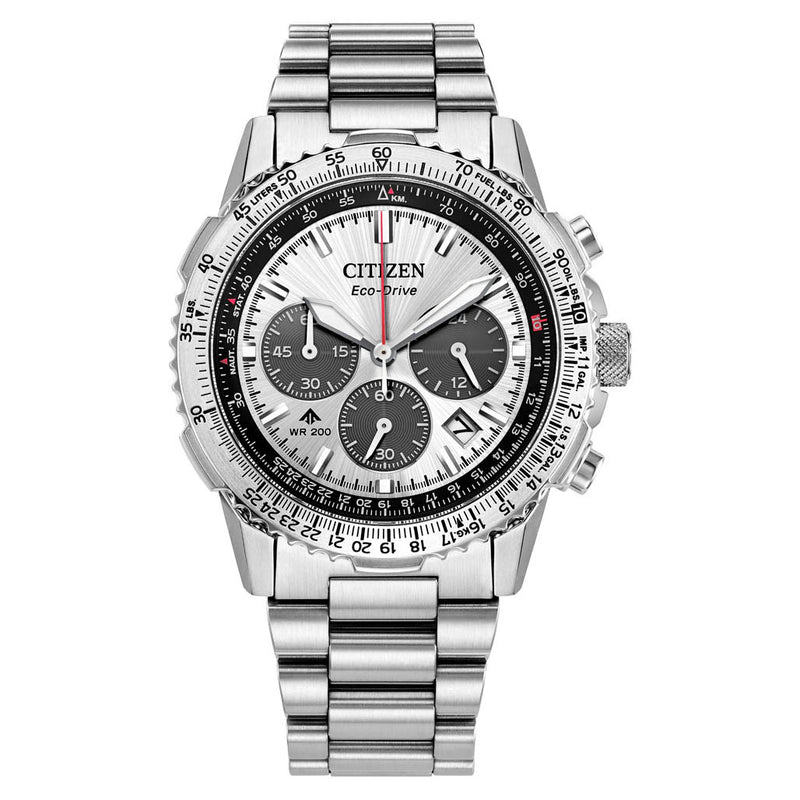 Citizen Promaster Navihawk Chronograph with Silver Dial #CA4660-61A