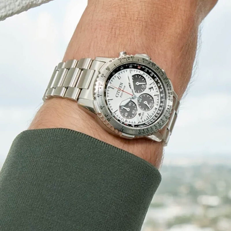 Citizen Promaster Navihawk Chronograph with Silver Dial #CA4660-61A