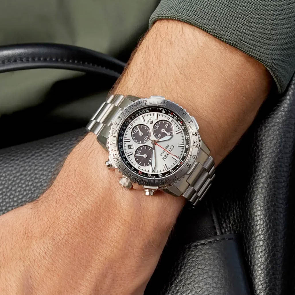 Citizen Promaster Navihawk Chronograph with Silver Dial #CA4660