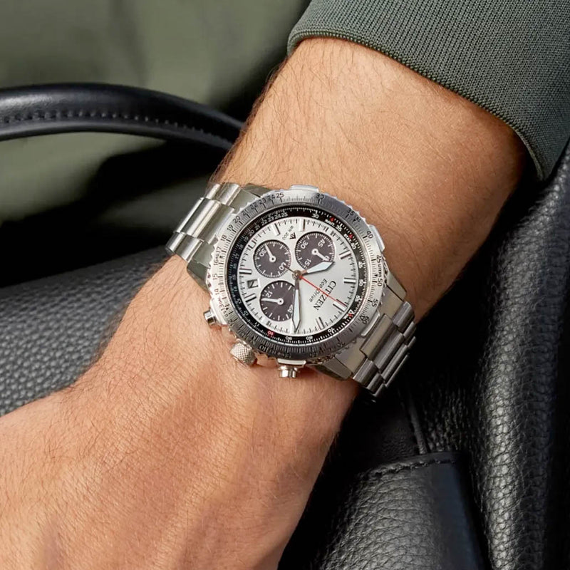 Citizen Promaster Navihawk Chronograph with Silver Dial #CA4660-61A