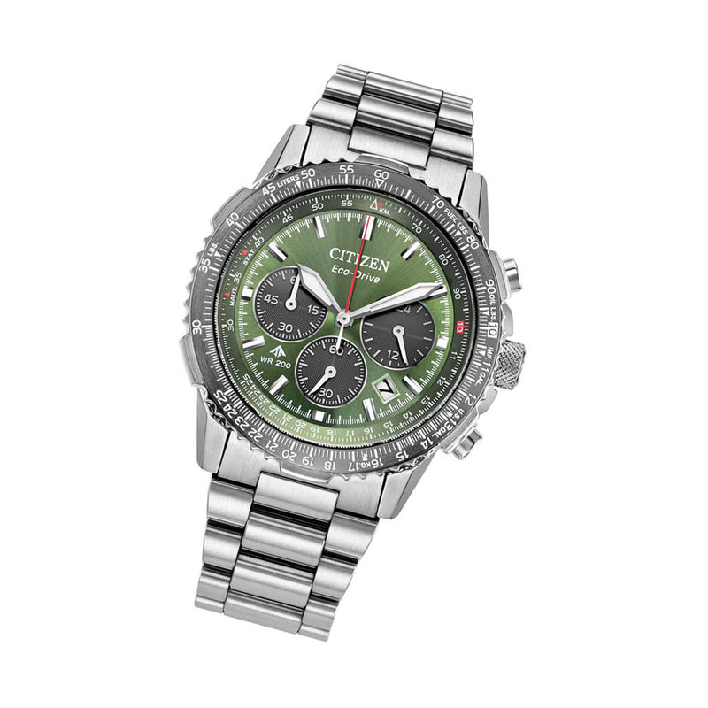 Citizen Promaster Navihawk Chronograph with Green Dial #CA4664-60W