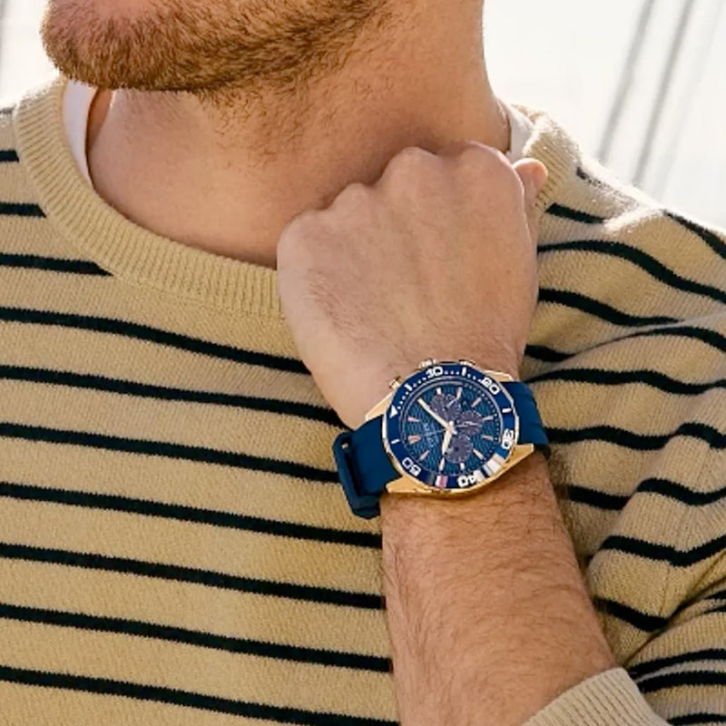 Citizen Endeavor Eco-Drive Chronograph Rose Goldtone with Blue Dial #CA4733-00L