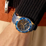 Citizen Endeavor Eco-Drive Chronograph Rose Goldtone with Blue Dial #CA4733-00L