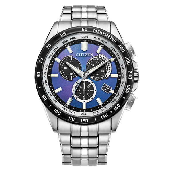 Citizen PCAT Eco-Drive Multifunction Watch with Blue Dial #CB5874-81L