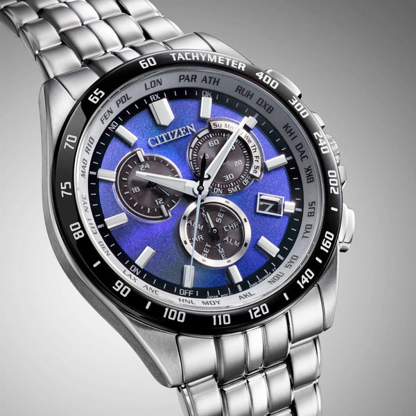 Citizen PCAT Eco-Drive Multifunction Watch with Blue Dial #CB5874-81L