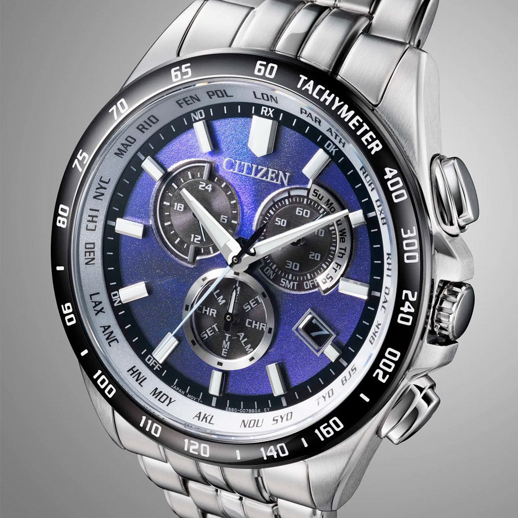 Citizen PCAT Eco-Drive Multifunction Watch with Blue Dial #CB5874