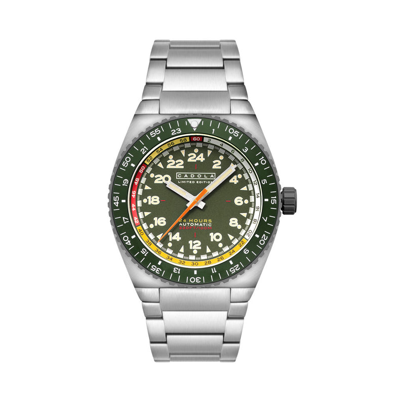 Cadola Dog Leg Automatic with Olive Green Dial #CD-1030-22