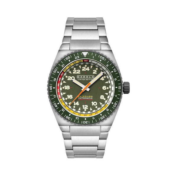 Cadola Dog Leg Automatic with Olive Green Dial #CD-1030-22