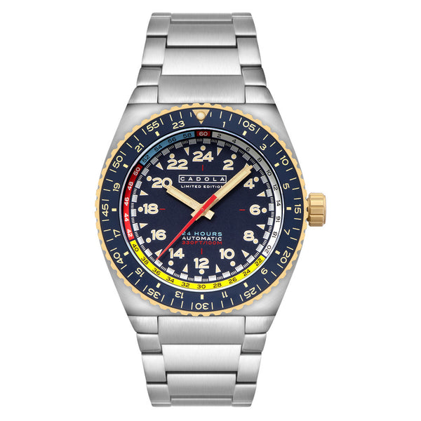 Cadola Dog Leg Automatic with Royal Blue Dial #CD-1030-33