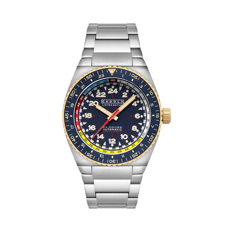 Cadola Dog Leg Automatic with Royal Blue Dial #CD-1030-33
