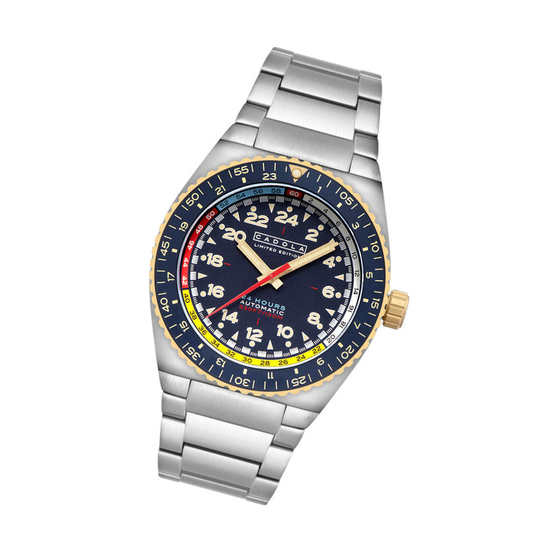 Cadola Dog Leg Automatic with Royal Blue Dial #CD-1030-33