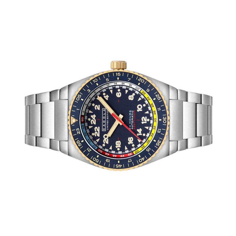 Cadola Dog Leg Automatic with Royal Blue Dial #CD-1030-33