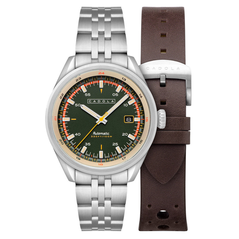 Cadola Pista Automatic Watch with Forest Green Dial #CD-1031-11
