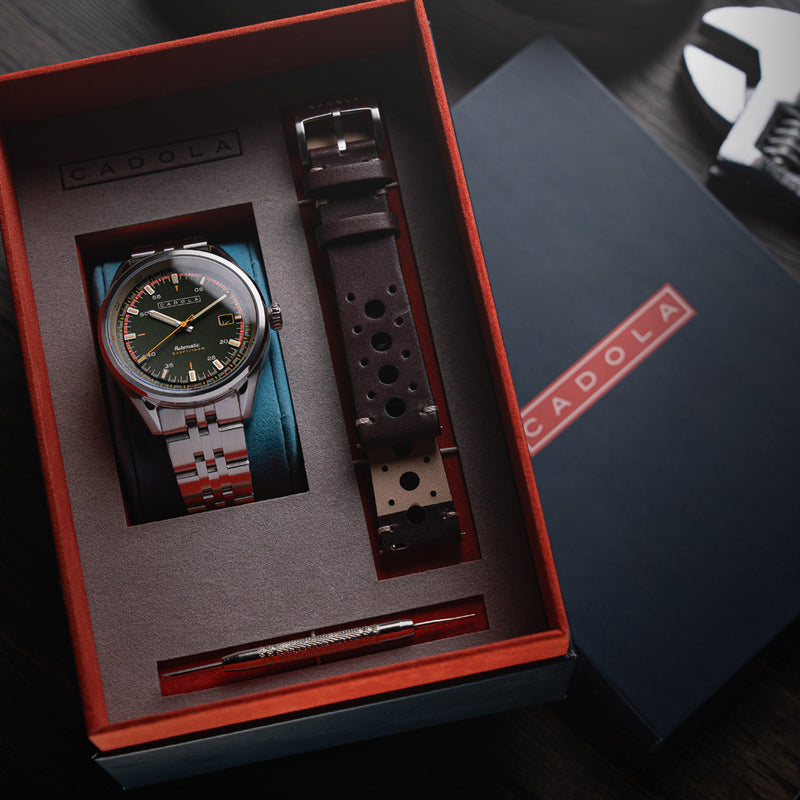 Cadola Pista Automatic Watch with Forest Green Dial #CD-1031-11