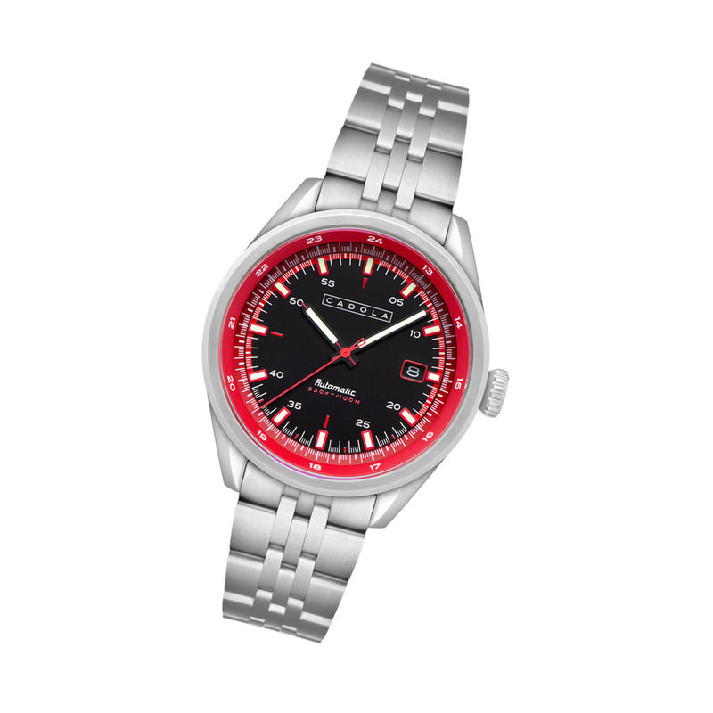 Cadola Pista Automatic Watch with Red Black Dial #CD-1031-22