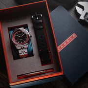 Cadola Pista Automatic Watch with Red Black Dial #CD-1031-22