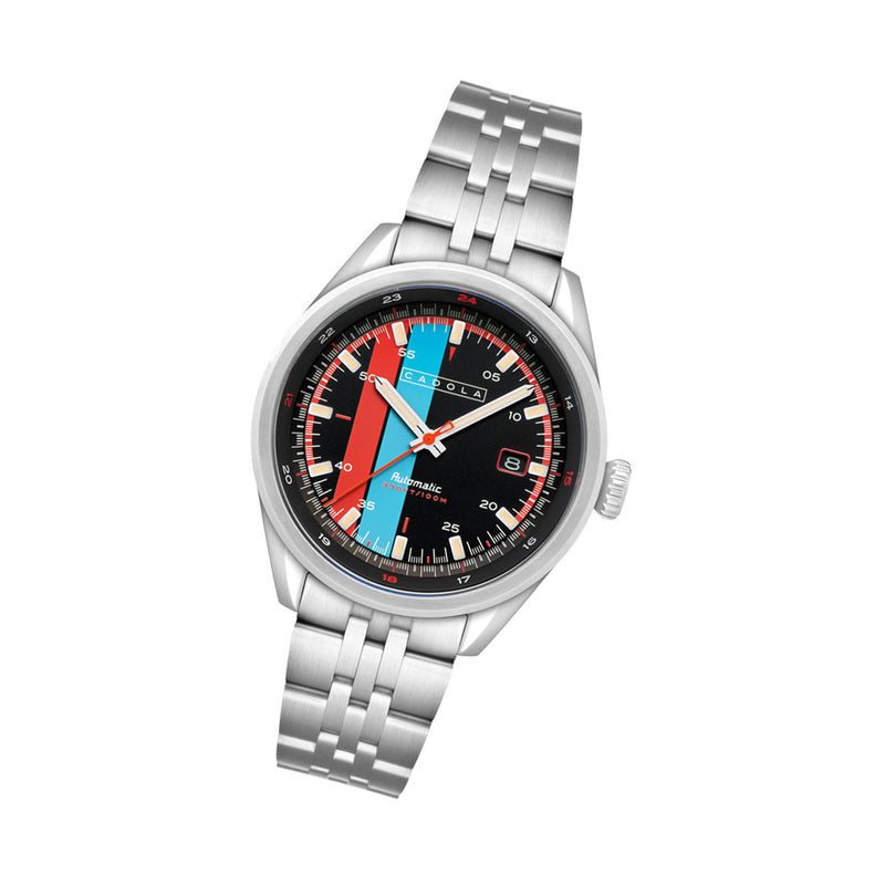 Cadola Pista Automatic Watch with Black Striped Dial #CD-1031-33