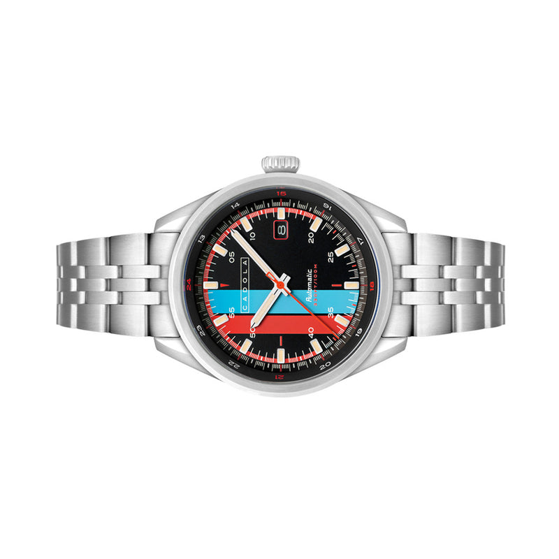 Cadola Pista Automatic Watch with Black Striped Dial #CD-1031-33