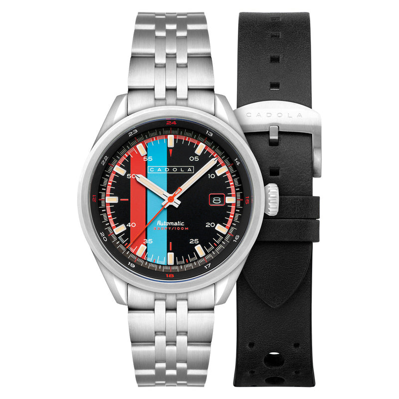 Cadola Pista Automatic Watch with Black Striped Dial #CD-1031-33