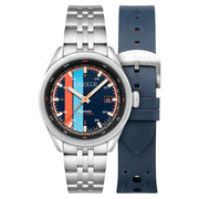 Cadola Pista Automatic Watch with Blue Striped Dial #CD-1031-44