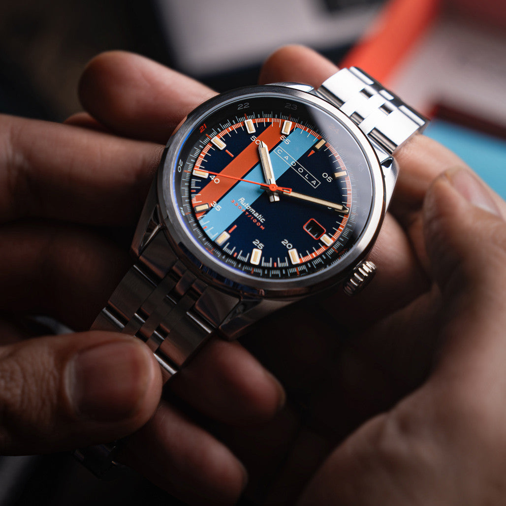 kudos ドッチビー Cadola Pista Automatic Watch with Blue Striped Dial #CD-1031-44