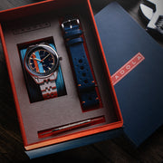 Cadola Pista Automatic Watch with Blue Striped Dial #CD-1031-44
