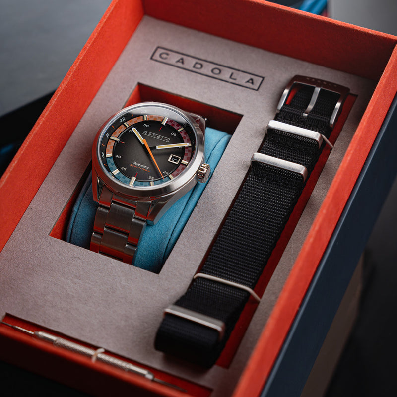 Cadola Paddock Automatic Watch with Slate Black Dial #CD-1037-11