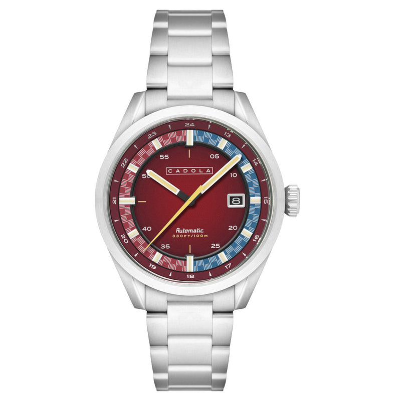 Cadola Paddock Automatic Watch with Deep Red Dial #CD-1037-55