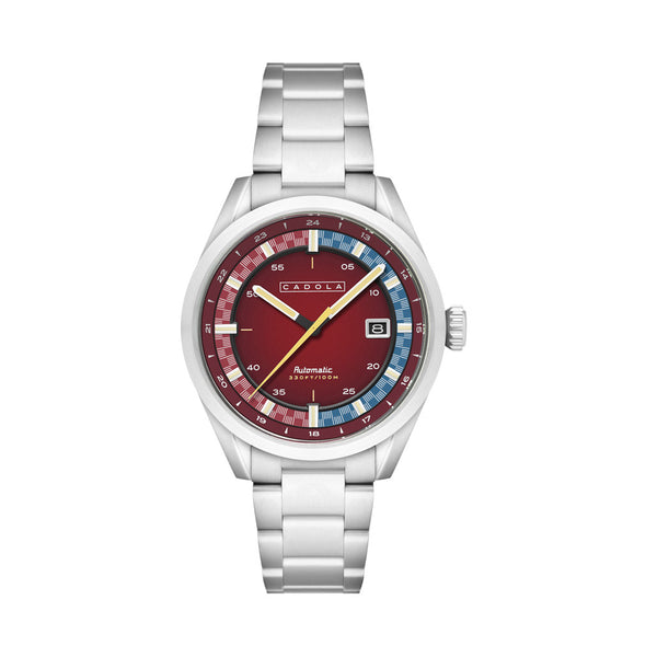 Cadola Paddock Automatic Watch with Deep Red Dial #CD-1037-55