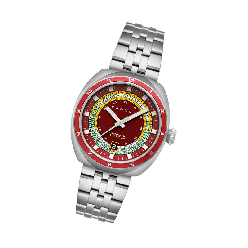 Cadola Giulia Suprema Automatic Watch with Metallic Red Dial #CD-1044-44
