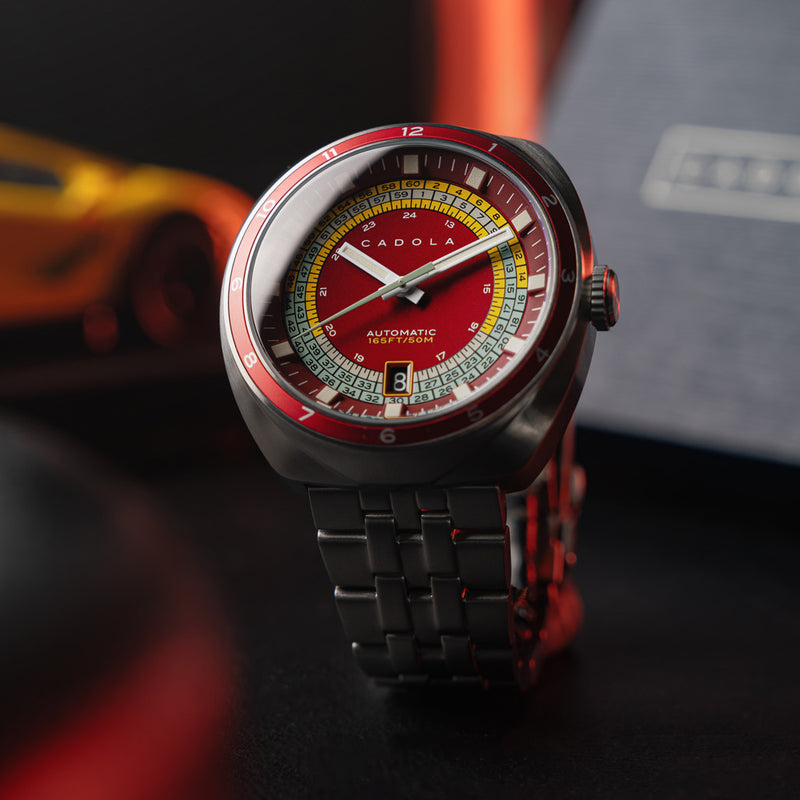 Cadola Giulia Suprema Automatic Watch with Metallic Red Dial #CD-1044-44