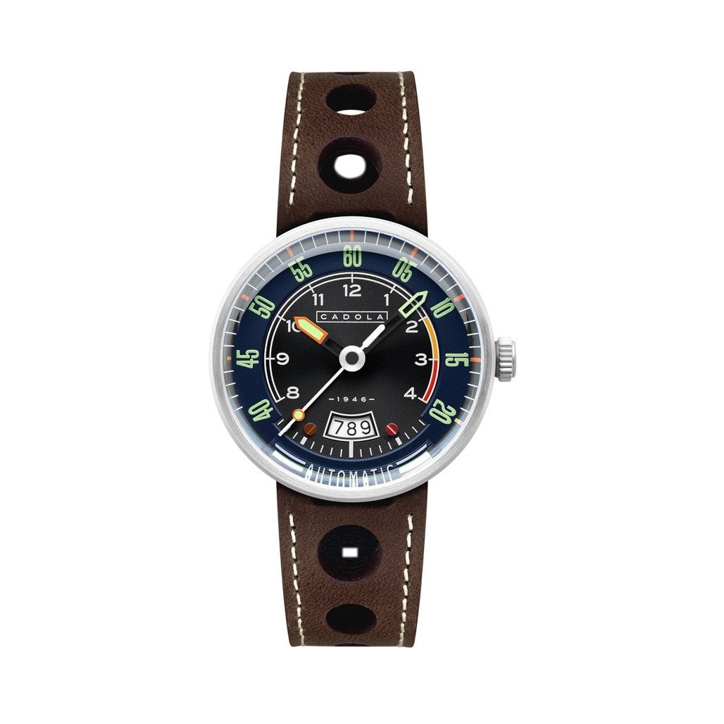 BV○○○RI  CHRONOMETER 自動巻き　腕時計 Cadola RPM Automatic Watch with Dark Blue Dial #CD-1055-02 — Long