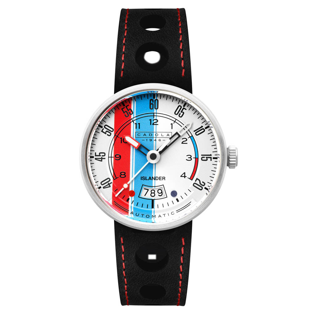 Cadola x Islander RPM Automatic Watch with Red White and Blue Dial