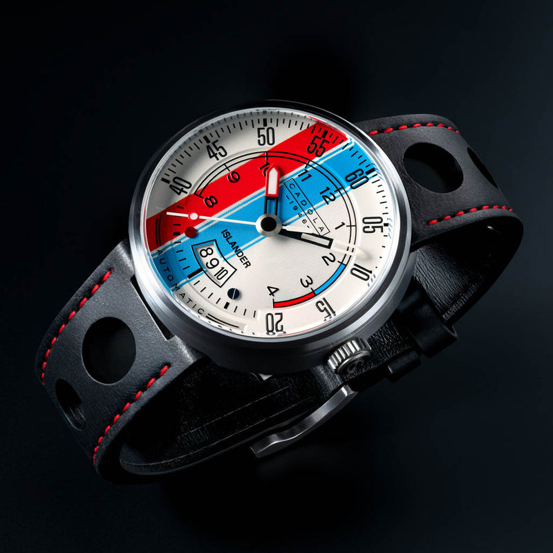 Cadola x Islander RPM Automatic Watch with Red White and Blue Dial #CD-1055-LIW06