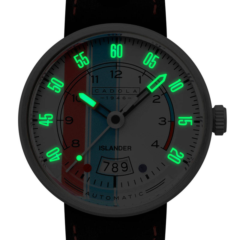 Cadola x Islander RPM Automatic Watch with Red White and Blue Dial #CD-1055-LIW06