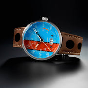 Cadola x Islander RPM Automatic Watch with Blue and Orange Dial #CD-1055-LIW07