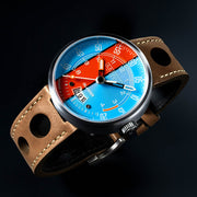 Cadola x Islander RPM Automatic Watch with Blue and Orange Dial #CD-1055-LIW07
