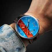 Cadola x Islander RPM Automatic Watch with Blue and Orange Dial #CD-1055-LIW07