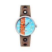 Cadola x Islander RPM Automatic Watch with Blue and Orange Dial #CD-1055-LIW07