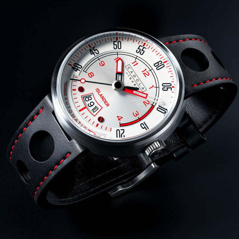 Cadola x Islander RPM Automatic Watch with Red and White Dial #CD-1055-LIW08