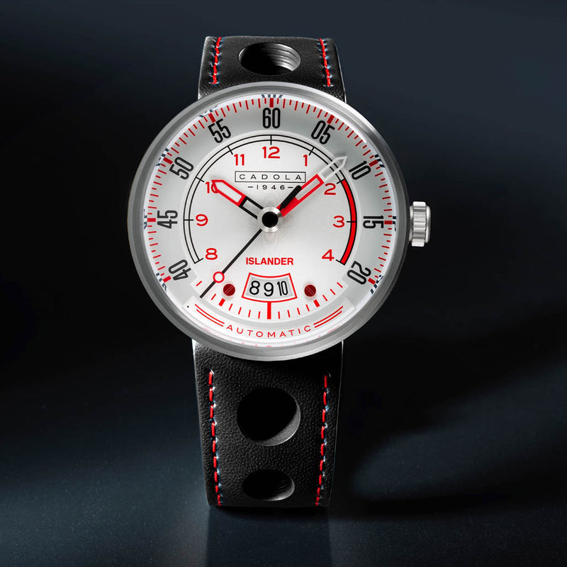 Cadola x Islander RPM Automatic Watch with Red and White Dial #CD-1055-LIW08