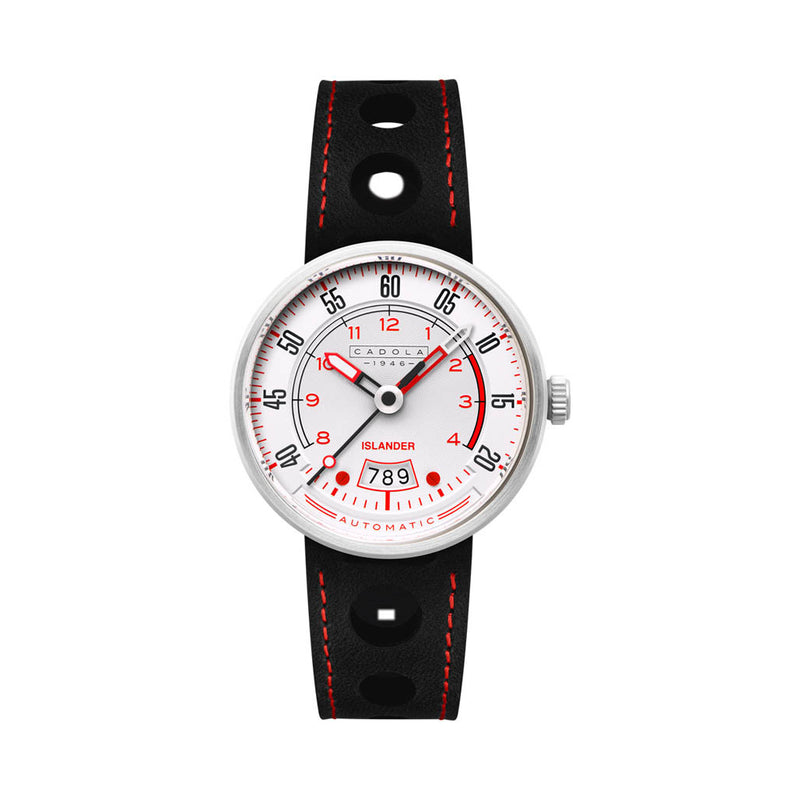 Cadola x Islander RPM Automatic Watch with Red and White Dial #CD-1055-LIW08