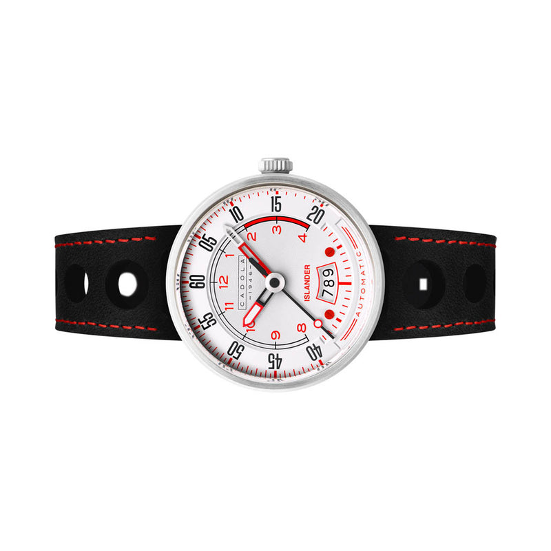 Cadola x Islander RPM Automatic Watch with Red and White Dial #CD-1055-LIW08