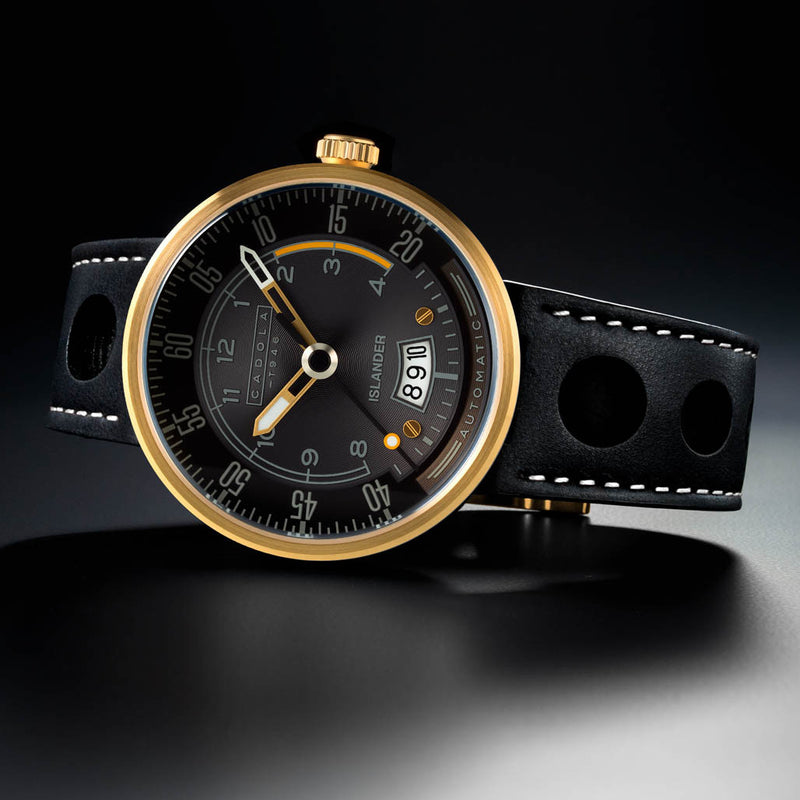 Cadola x Islander RPM Automatic Watch in Black and Gold #CD-1055-LIW09