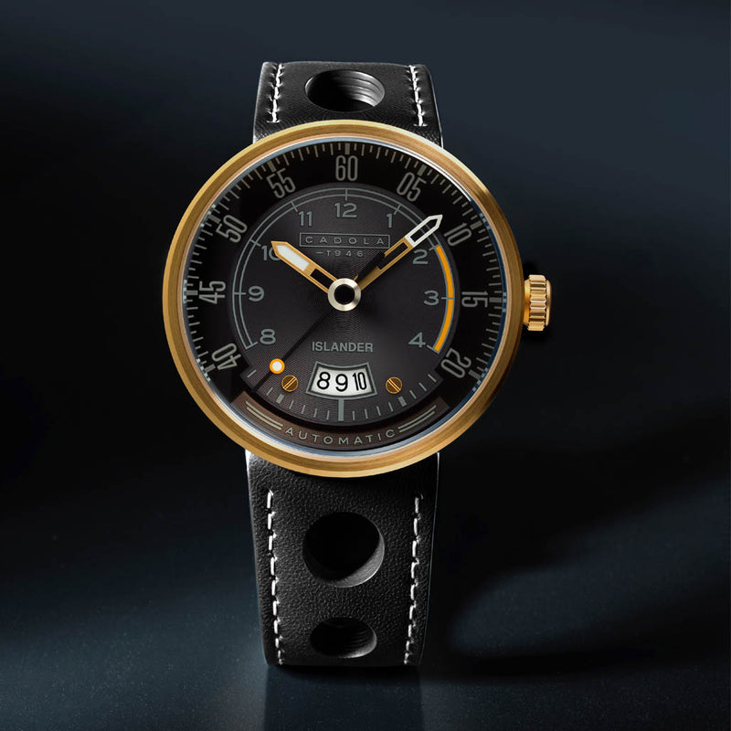 Cadola x Islander RPM Automatic Watch in Black and Gold #CD-1055-LIW09