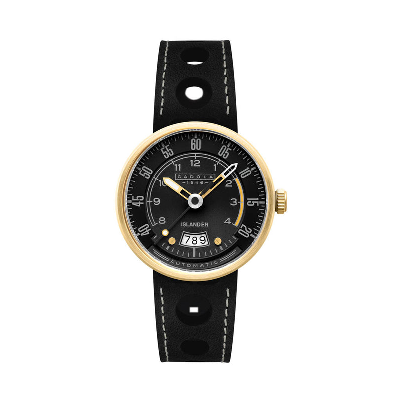 Cadola x Islander RPM Automatic Watch in Black and Gold #CD-1055-LIW09