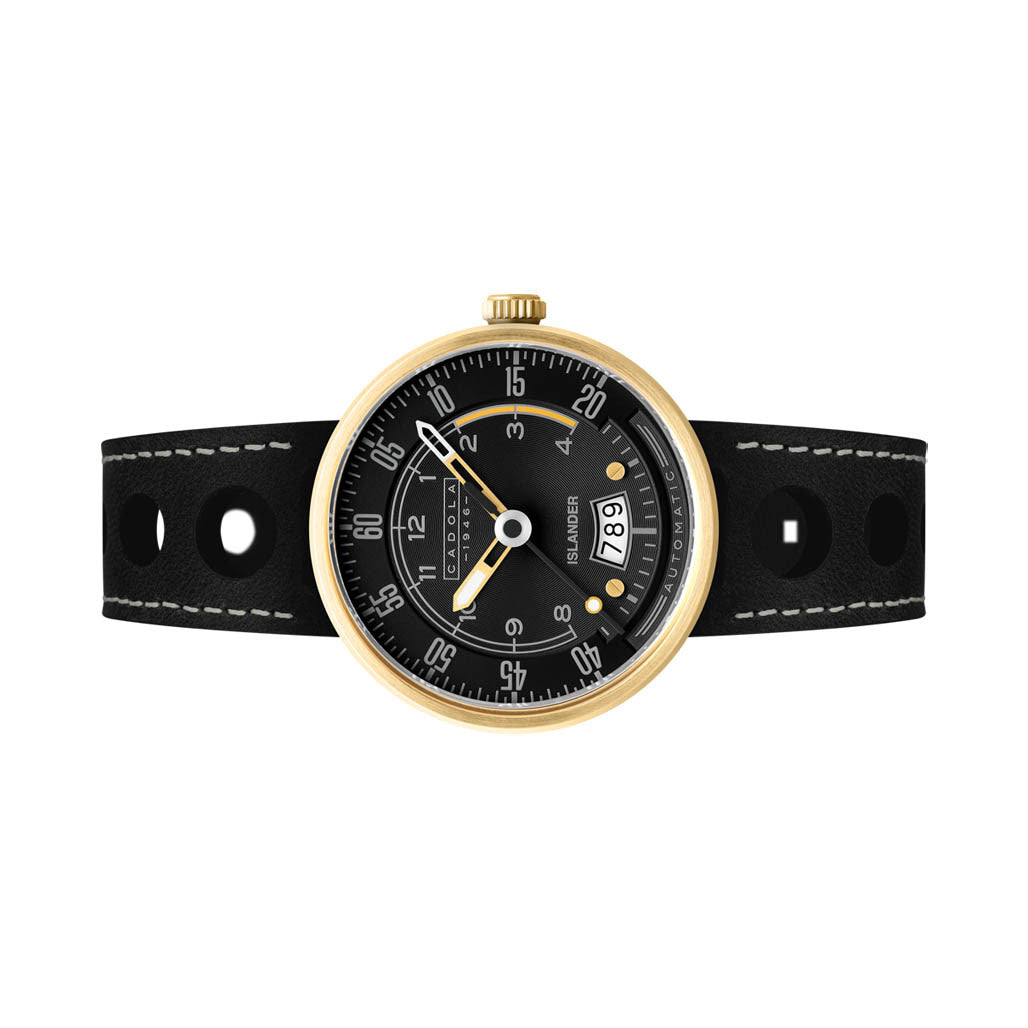 Cadola x Islander RPM Automatic Watch in Black and Gold #CD-1055