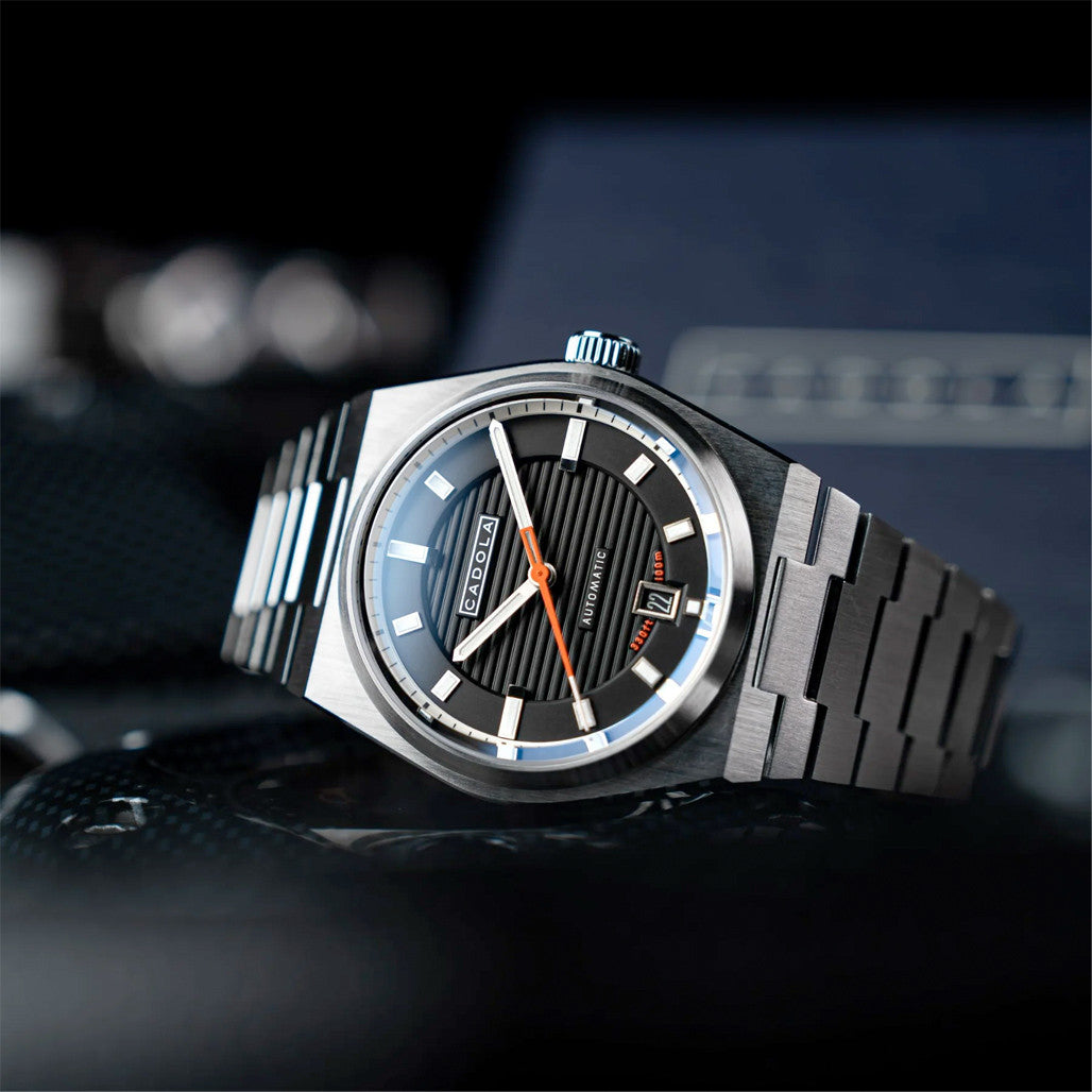 Cadola Lydden Hill Automatic Piston Black Dial #CD-1056-11 — Long