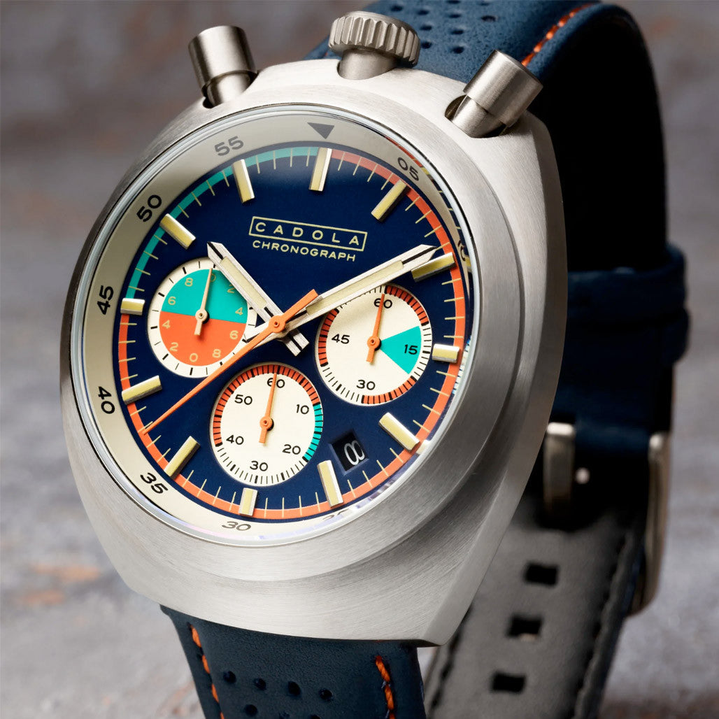 Cadola Testa Di Toro Chronograph in Ignition Blue #CD-1058-02